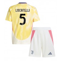 Juventus Manuel Locatelli #5 Vonkajší Detský futbalový dres 2024-25 Krátky Rukáv (+ trenírky)